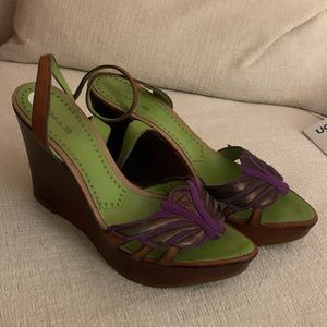 etro butterfly wedges